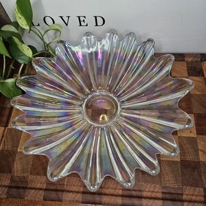 Vintage Federal Celestial Carnival Iridescent Glass Dish Bowl